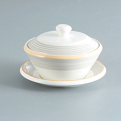 Personalized Ceramic White Dinnerware High End Porcelain Dinnerware For Home