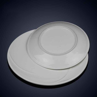 White Round Porcelain Dinner Set Microwave Safe Ceramic Dinner Plates