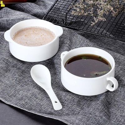Microwave Oven Safe For Breakfast Cereal Kitchen Ceramic Bowl With Handles