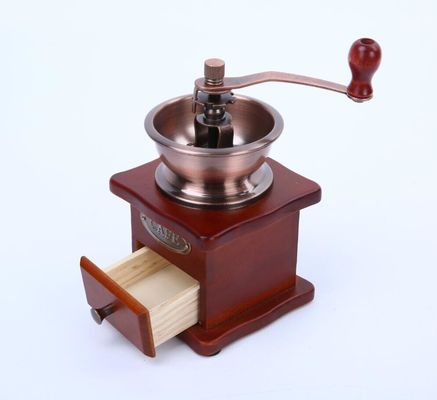 Wooden Hand Coffee Vintage Maker Coffee Bean Grinder Adjustable Mill For Home